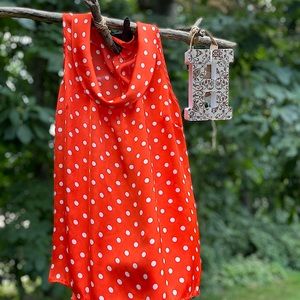 Orange polka Dot Rafaela Blouse